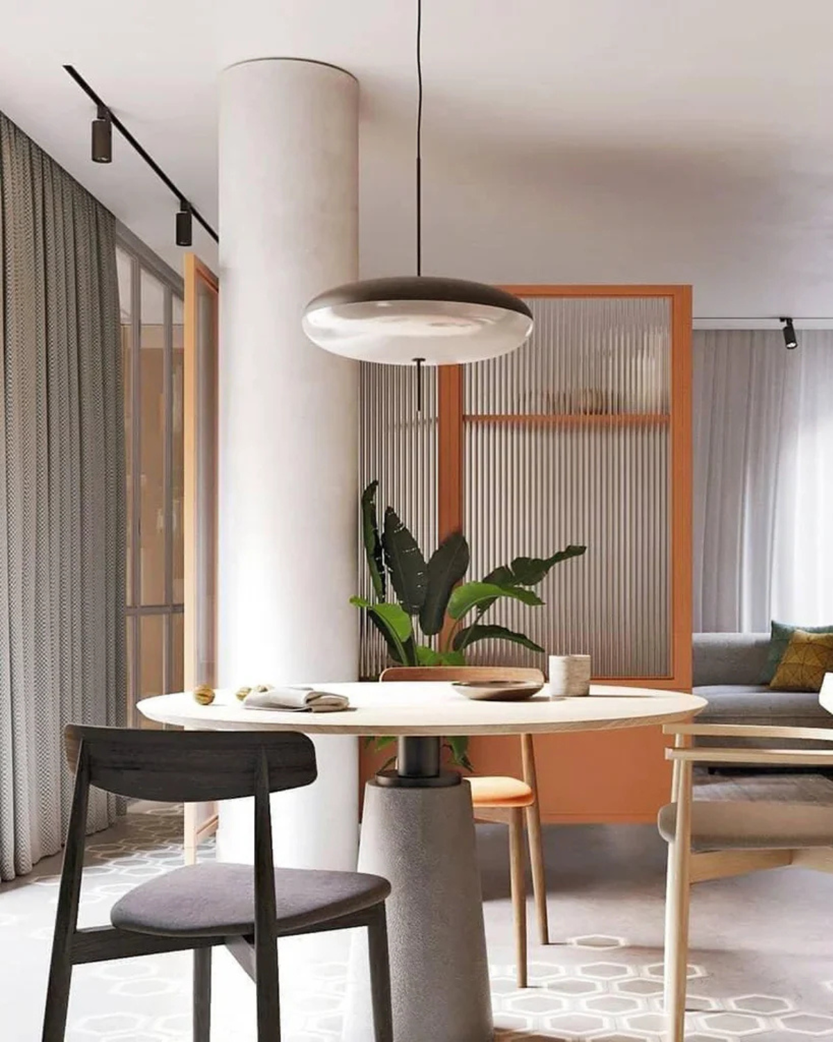 Moderne Hanglamp Met Zwevend Design In Acryl En Metaal Met Warme Diffuse Verlichting