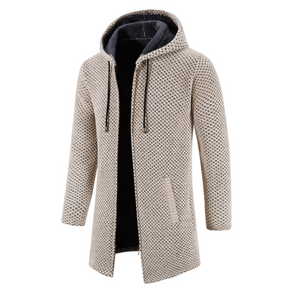 Gebreide Hoodie Heren Warme en Comfortabele Jas