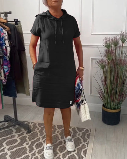 Vrouwelijke Zomerjurk Korte Mouwen Casual Model