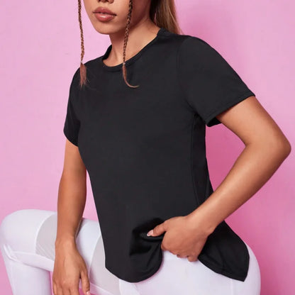 Vrouwelijke Sporttop Korte Mouwen Fitness