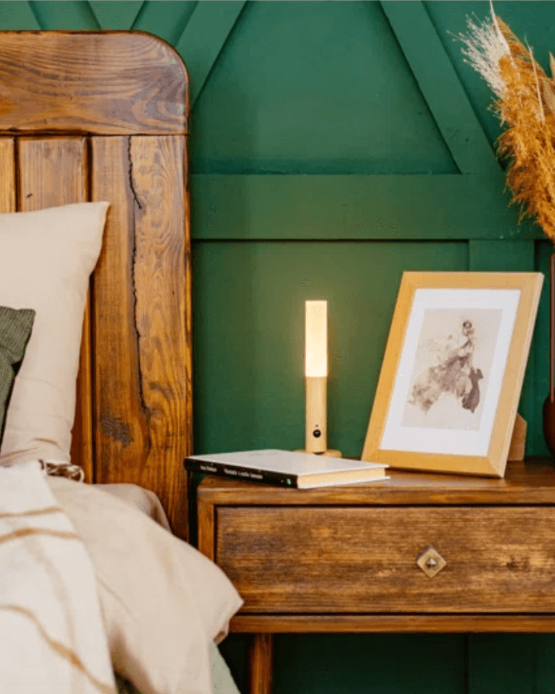 Oplaadbare Houten Wandlamp met Bewegingssensor – Dimbaar LED Nachtlampje voor Hal Gang Slaapkamer