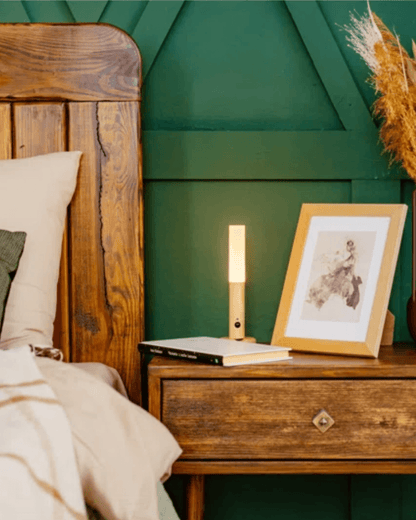 Oplaadbare Houten Wandlamp met Bewegingssensor – Dimbaar LED Nachtlampje voor Hal Gang Slaapkamer