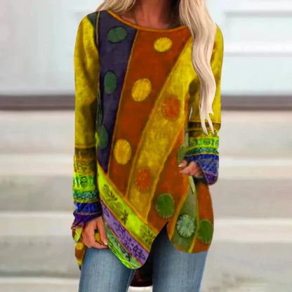 Tuniek Vrouw Floral Print Zomerjurk Kleurrijk