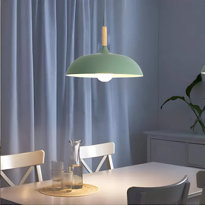 Hanglamp Hout IJzer Scandinavisch Japandi Rond E27 Ø35 Ø60 Eetkamer Keuken