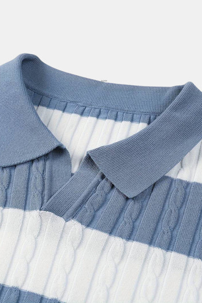 Heren Poloshirt Korte Mouwen Gestreept Sportief wordt: 
Heren Poloshirt Gestreept Korte Mouw Sportief Casual