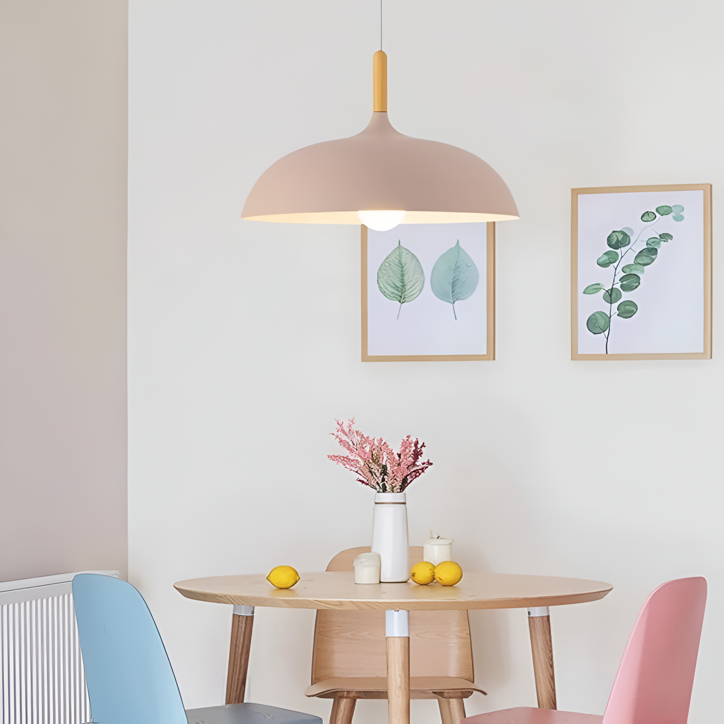 Hanglamp Hout IJzer Scandinavisch Japandi Rond E27 Ø35 Ø60 Eetkamer Keuken