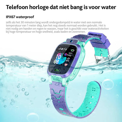 Kinder Smartwatch met LBS-Tracking en Waterdicht Ontwerp voor Kinderen Roze Blauw