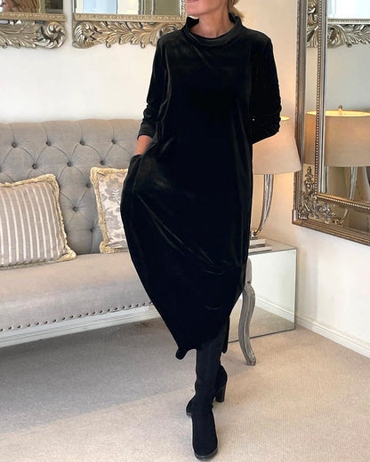 Damesjurk Lange Mouwen Velvet Comfortabel Herfstjurk