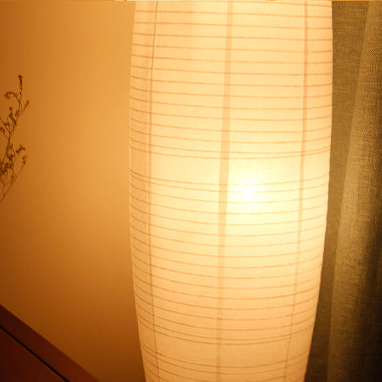 Vloerlamp Rijstpapier Zuil 2xE14 137cm Woonkamer Slaapkamer Scandinavisch Staande Lamp Wit Papieren Kap Sfeerverlichting