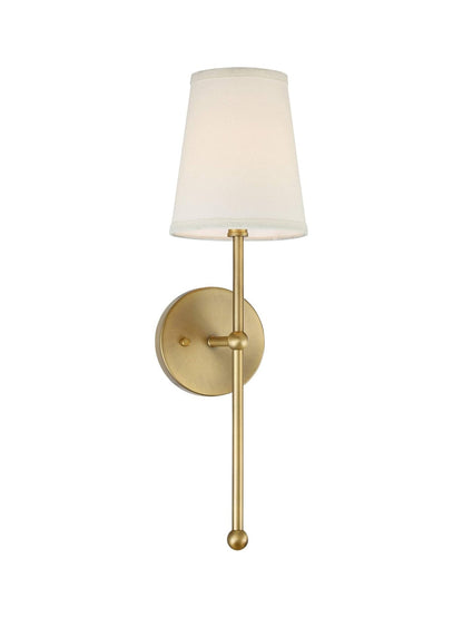 Rowan Wandlamp Messing Stoffen Kap Scandinavische Woonkamer Slaapkamer Verlichting 15x53cm