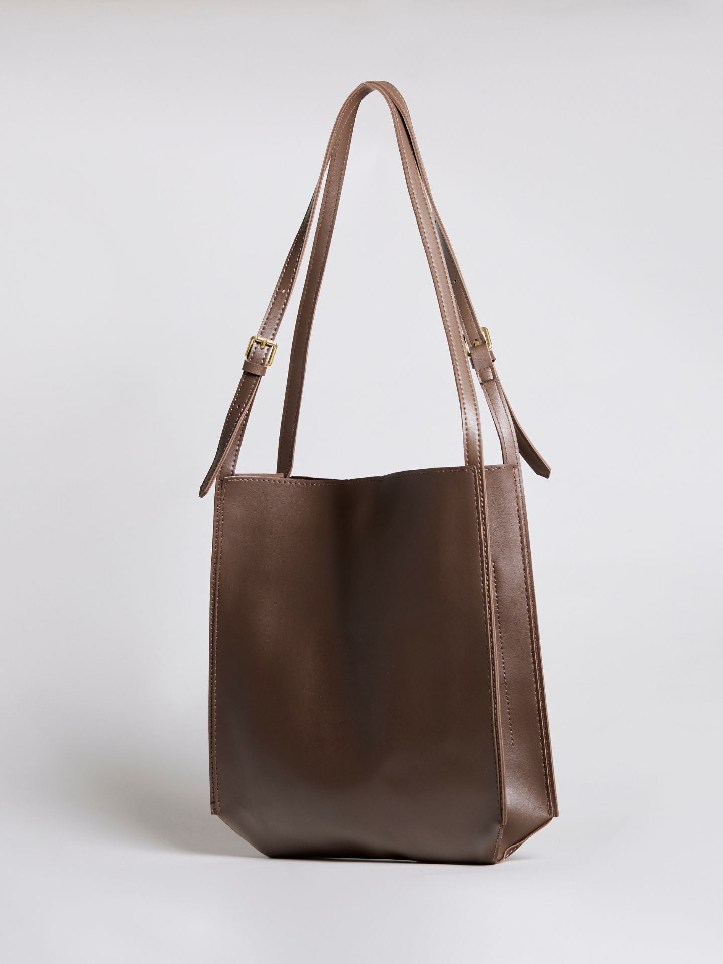 Vegan Leren Schoudertas Halfrond Elegant Ruim