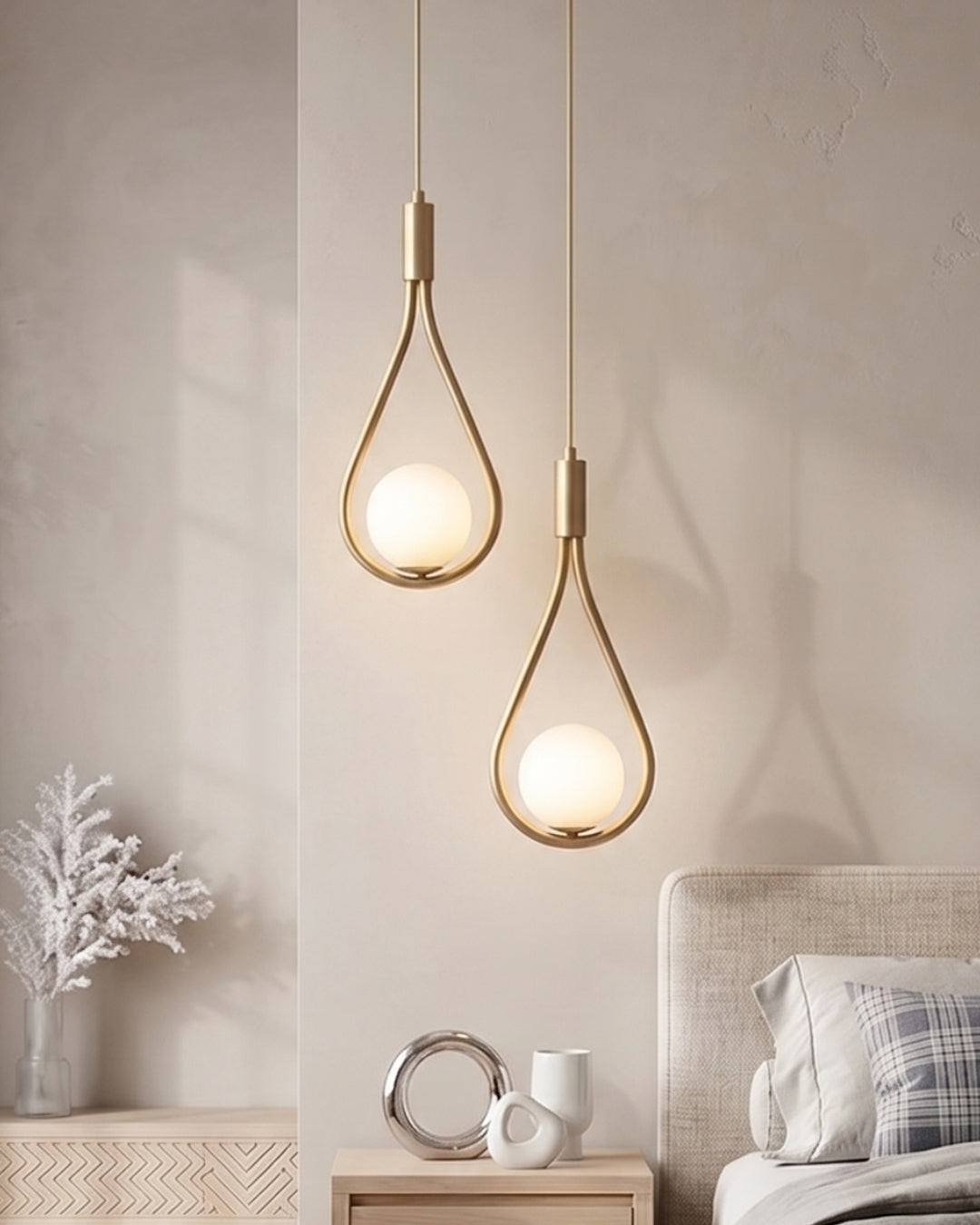 Nordic Drop Hanglamp Minimalistische Druppelvorm Glas Moderne Verlichting voor Eetkamer & Keukeneiland