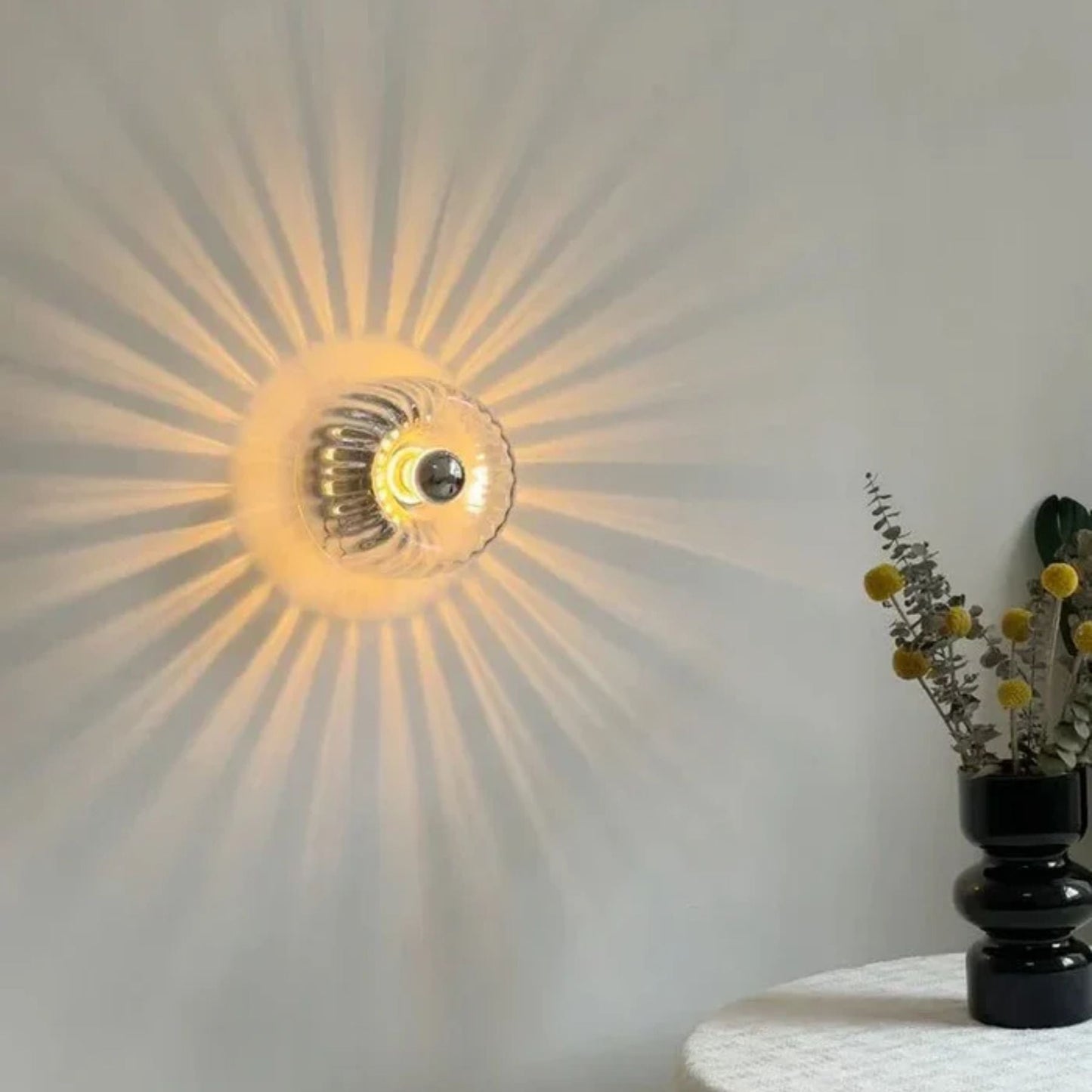 Wandlamp Glas E14 Metaal Transparant Hal Slaapkamer Bauhaus Wandverlichting Retro Design