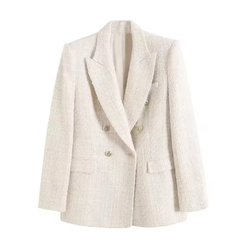 Dames Blazer Elegant met Reverskraag en Knopen