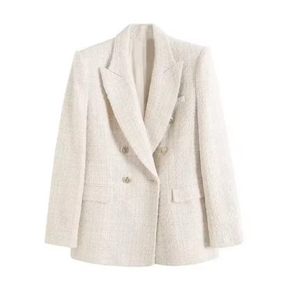 Dames Blazer Elegant met Reverskraag en Knopen