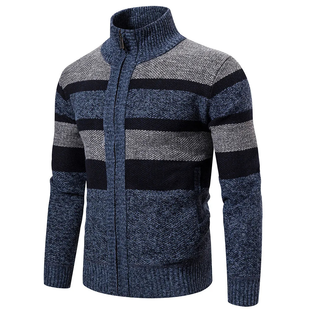 Wintersportvest Heren Gestreept Slim Fit