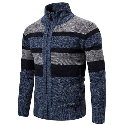 Wintersportvest Heren Gestreept Slim Fit