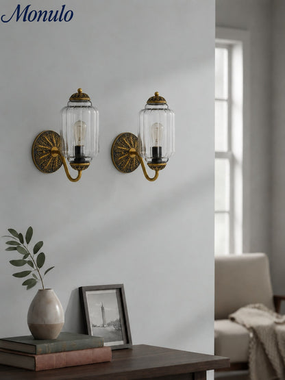 Melkglazen Wandlamp Eloise voor Hal en Slaapkamer | Vintage Wandverlichting met Melkwit Glas