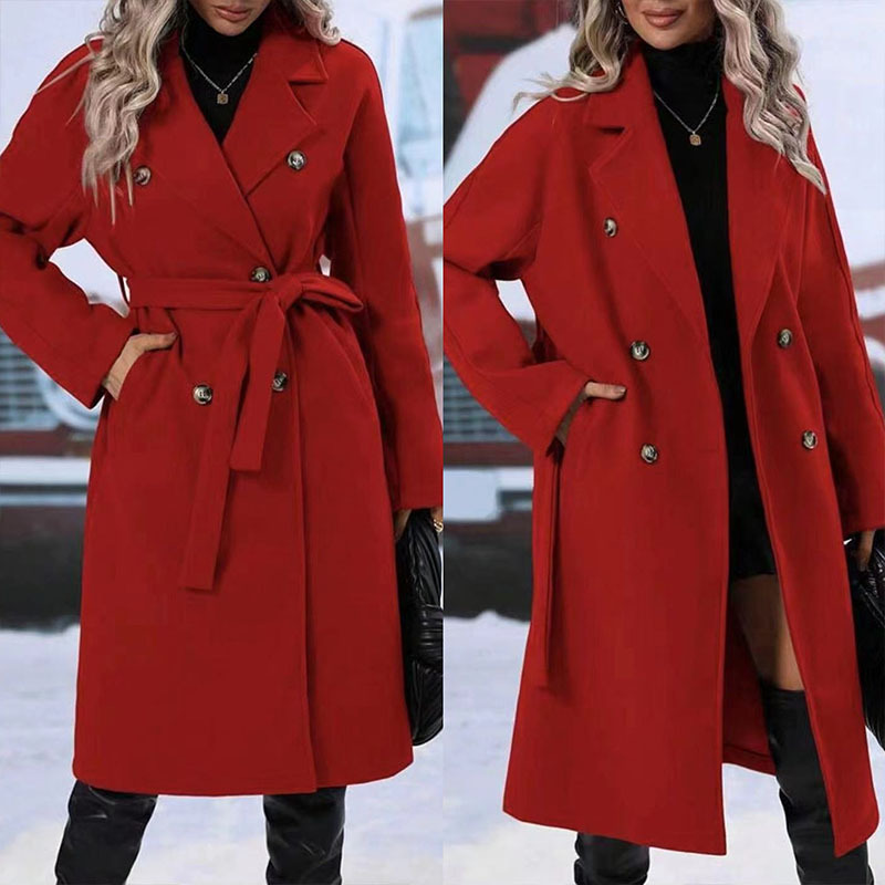 Dames Trenchcoat Warm en Waterdicht voor Herfst en Winter