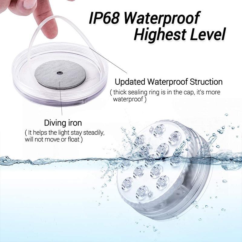 Onderwaterlamp met Afstandsbediening 13 LED's Waterproof Zwembadverlichting