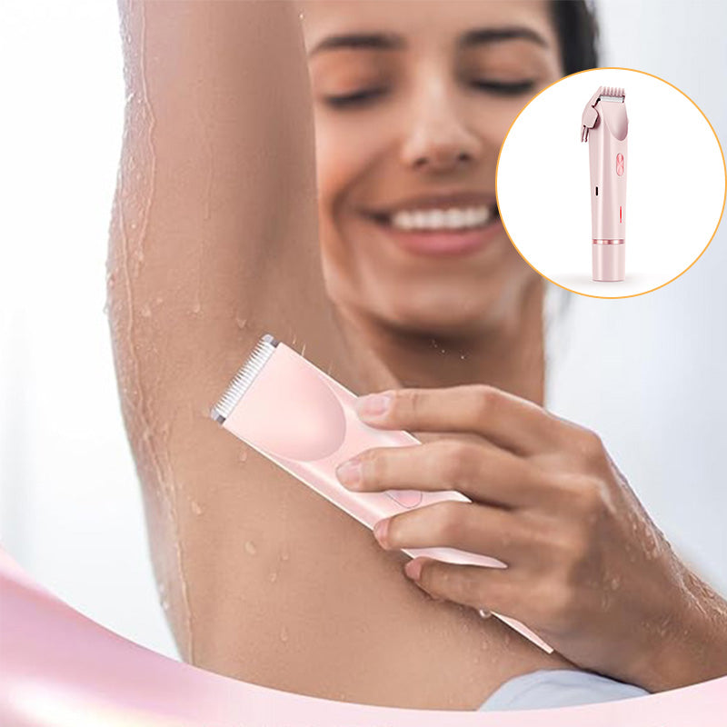 Precisie Trimmer voor Gezicht Oksels Bikinizone – Waterbestendig Oplaadbaar Dubbele Kop