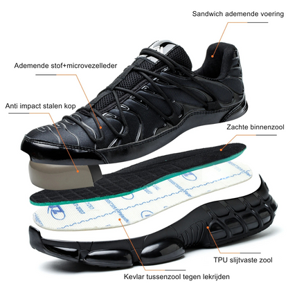Veiligheidsschoenen Stalen Neus Lichtgewicht Antislip