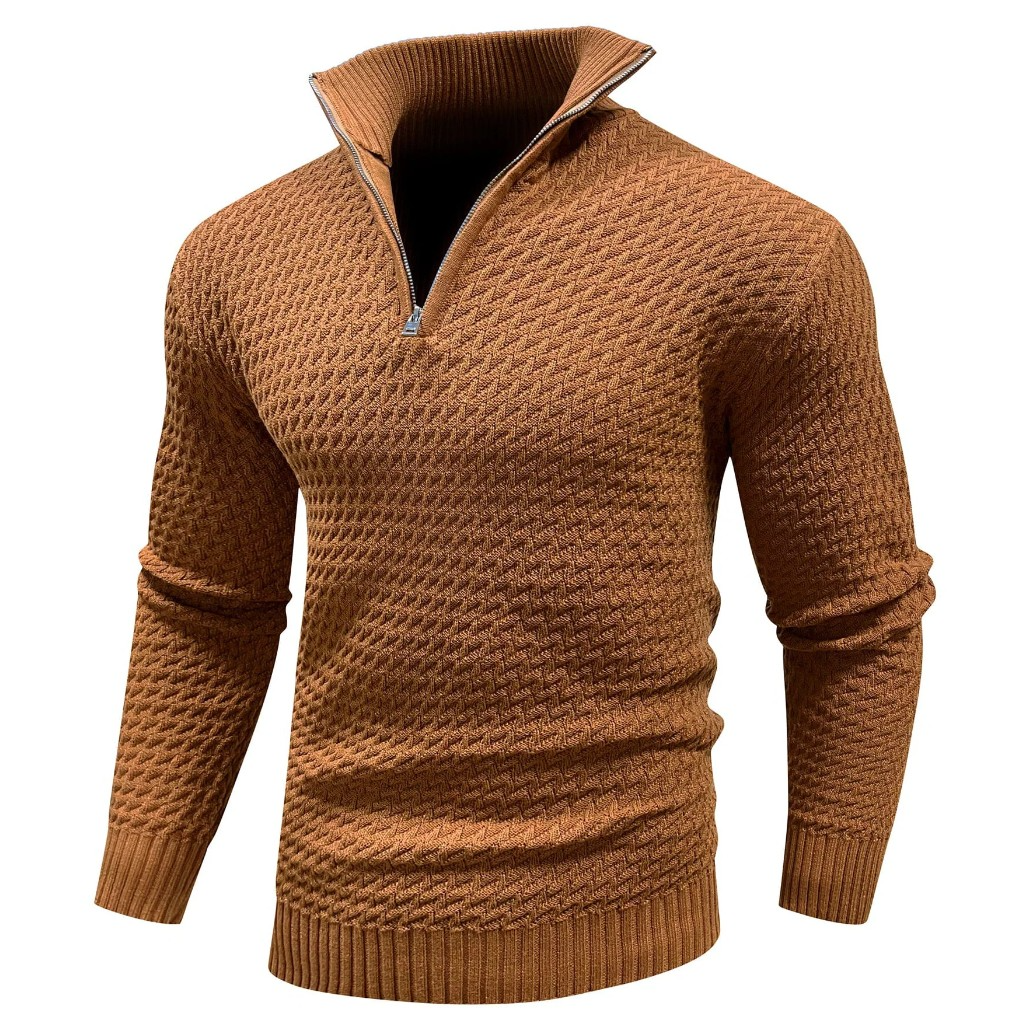 Gebreide Trui Zacht Half Zip Wolmix voor Dames en Heren