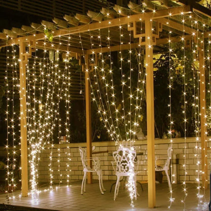 LED Lichtgordijn Warmwit – Decoratieve Verlichting voor Tuin en Balkon
