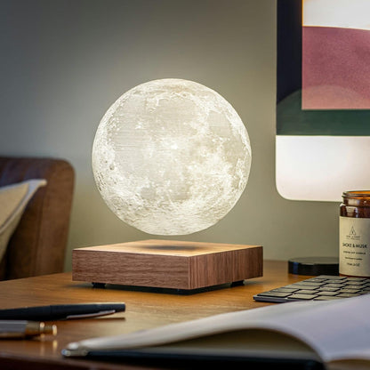 Zwevende Maanlamp met Magnetische Levitatie en 3D-Print Oppervlak 15cm