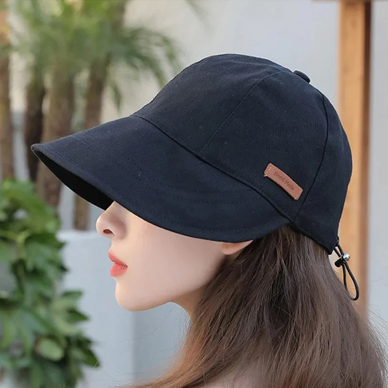 Opvouwbare Zonnehoed met UV-Bescherming voor Dames – Ademend & Verstelbaar – Beige, Zwart, Khaki