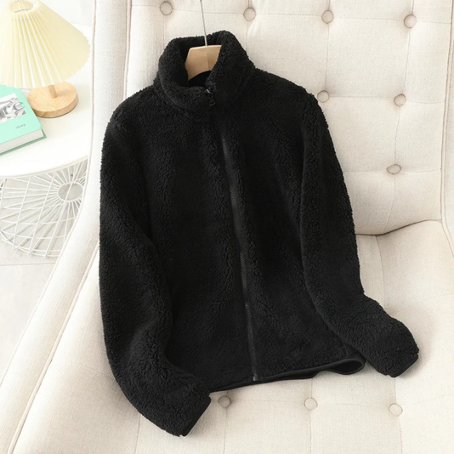 Sherpa Vest Zachte Hoge Kraag Ritssluiting Warm