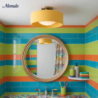 Porseleinen Plafondlamp met Strakke Montage – Moderne Lage Profiellamp Keramiek Opbouwverlichting
