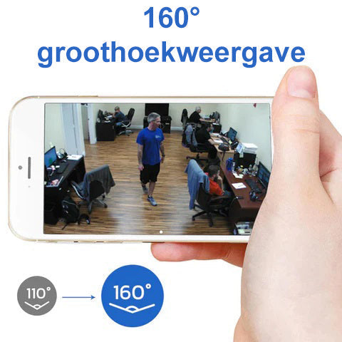 Compacte Beveiligingscamera Full HD 1080p WiFi Nachtzicht met Bewegingsdetectie voor Thuisbewaking en Kinderopvang