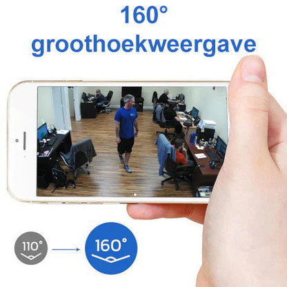 Compacte Beveiligingscamera Full HD 1080p WiFi Nachtzicht met Bewegingsdetectie voor Thuisbewaking en Kinderopvang
