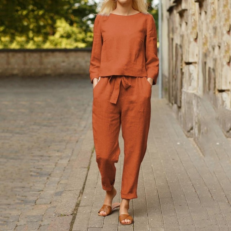 Vrouwelijke Blouse en Broek Set Luxe Stijl