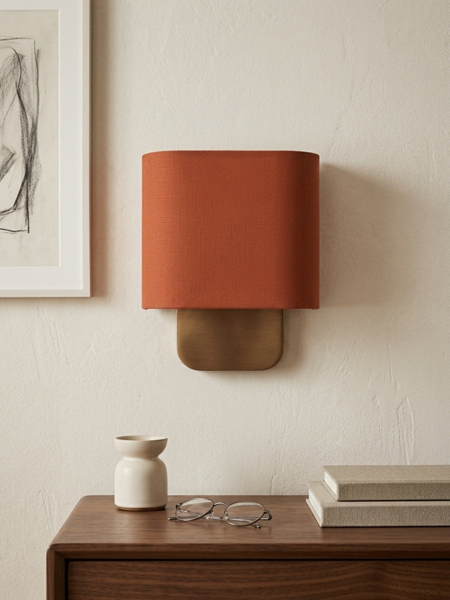 Stoffen Wandlamp met Metalen Fitting voor Leeslicht Slaapkamer