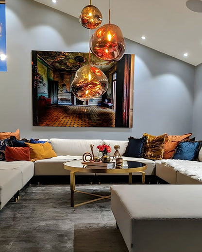Hanglamp Melt Design Acryl LED Warm Wit Dimbaar Woonkamer Eetkamer Restaurant Slaapkamer