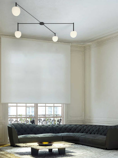 Plafondlamp Glazen Bollen Verstelbaar Metaal Wit Woonkamer Slaapkamer Modern