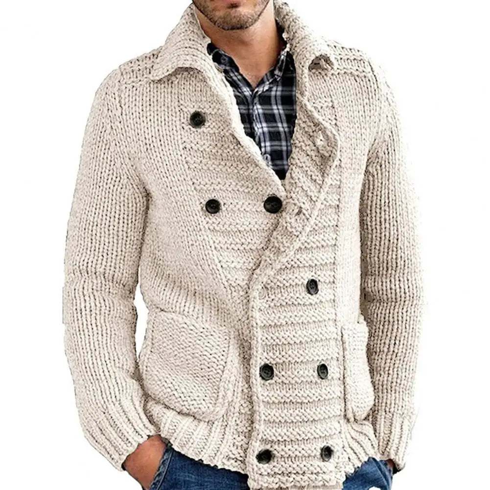 Mannen Vest Gebreid Klassiek Model met Knopen