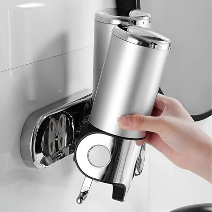 Wandzeepdispenser 500ml Wandmontage RVS Chroom Badkamer Keuken Enkel Dubbel Drievoudig Vloeibare Zeep