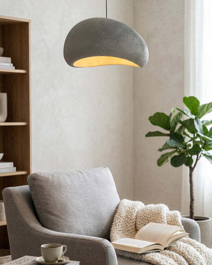 Wabi Sabi Polymeeren Hanglamp – Organische Textuur Scandinavische Lichtdesign voor Woonkamer Eetkamer