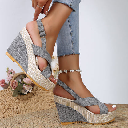 Dames Sandalen Sleehak Dikke Zool Comfortabel