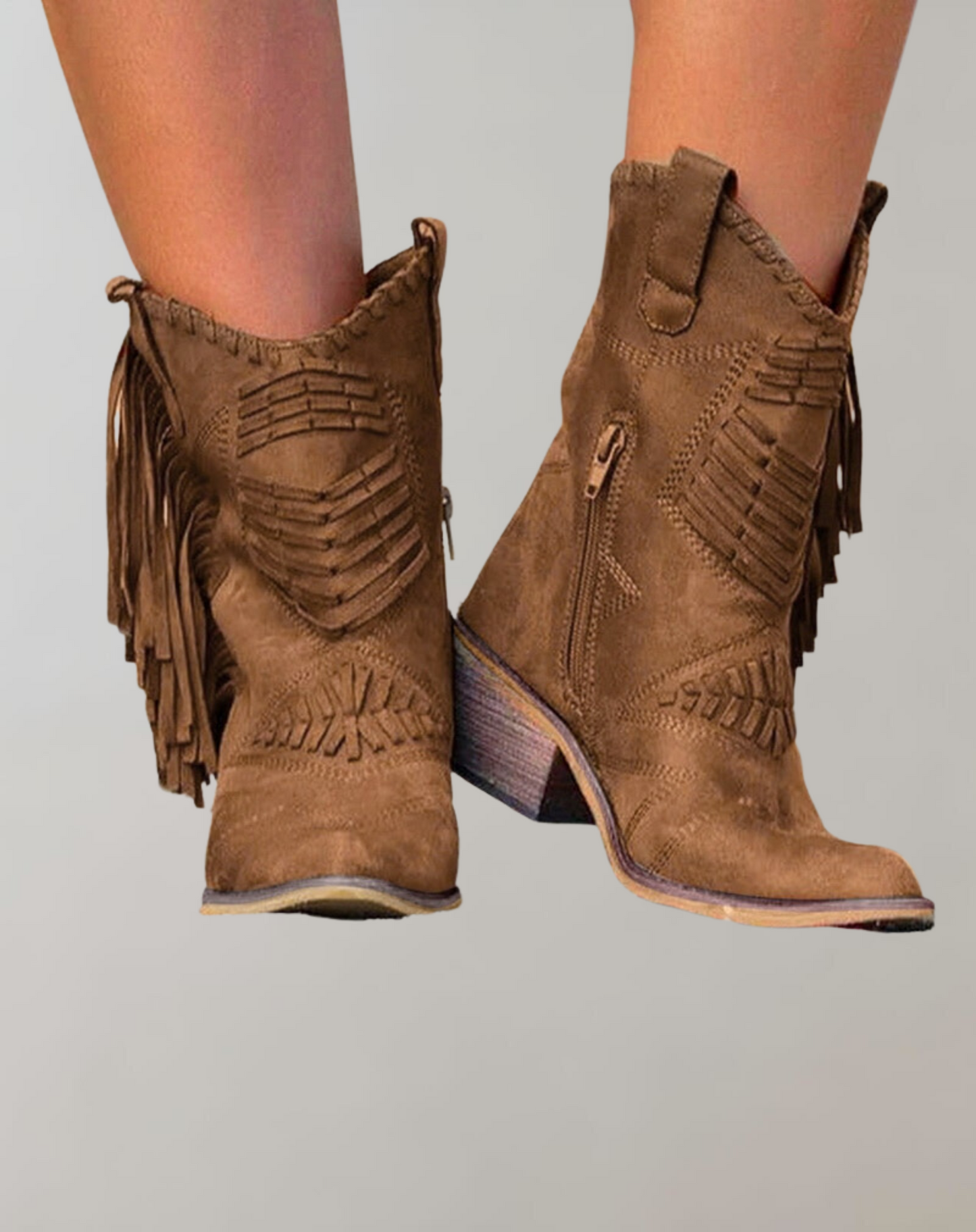 Ritslaarzen Franjes Vintage Look Damesschoenen