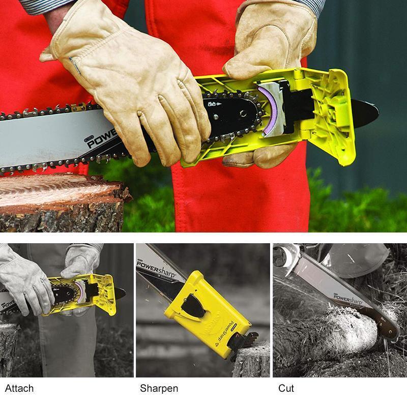 Universele Kettingzaag Slijper Slijpapparaat Handgereedschap Draagbaar Geel Metaal Nylon 21cm Professioneel