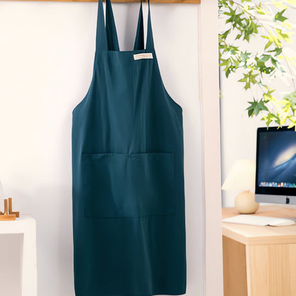 Minimalistisch Katoenen Kruisbandschort met Zakken – Keuken Horeca Barista Café Bakken Koken Schilderen Ambacht
