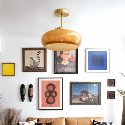 Plafondlamp Glas Vintage Rond 28cm LED 12W Modern Minimalistisch