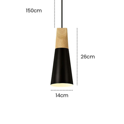 Hanglamp Hout Aluminium E27 Kleurrijk Eetkamer Woonkamer Keuken Designlamp Modern