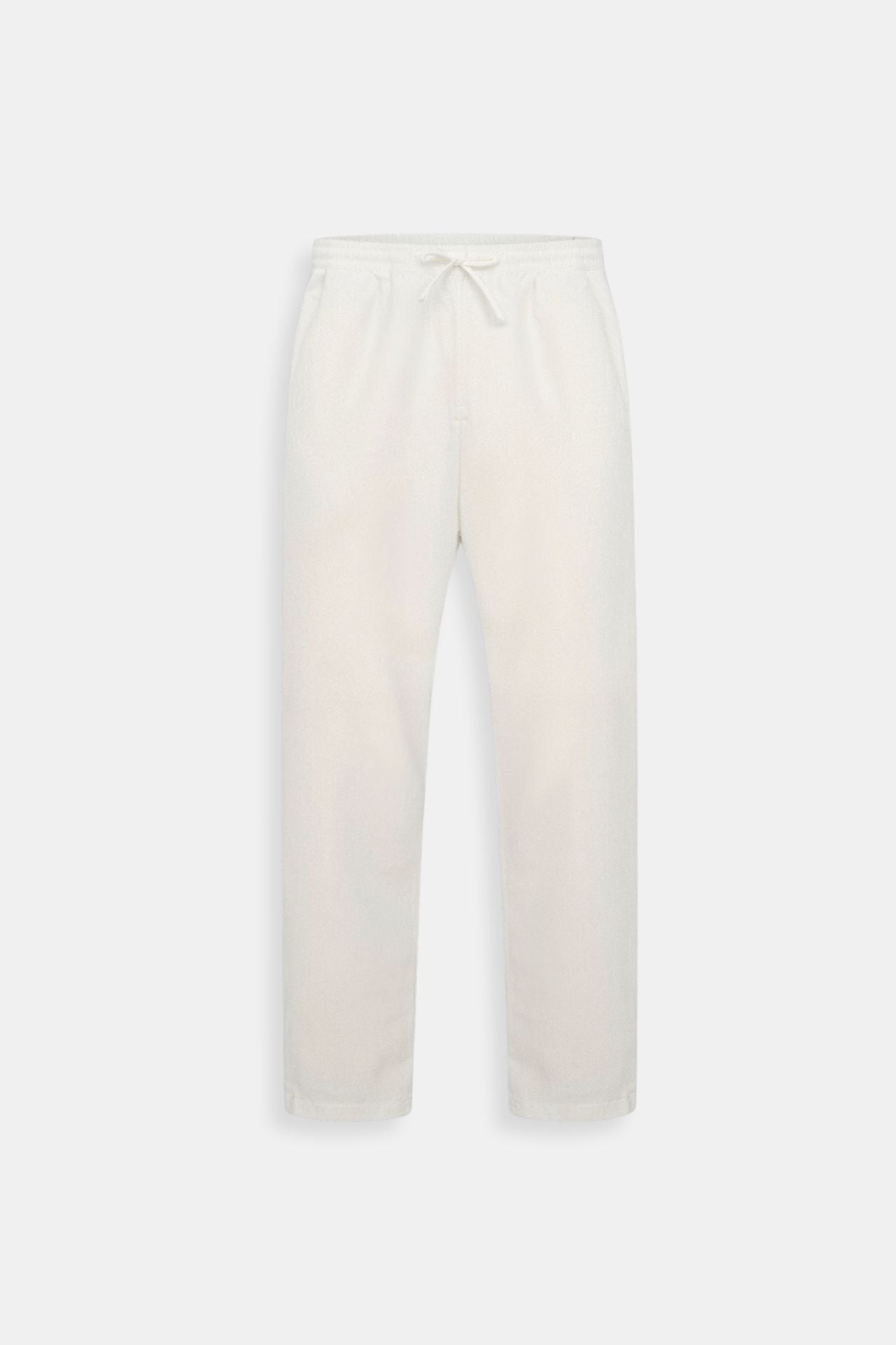 Witte Loungebroek voor Heren met Elastische Kordel