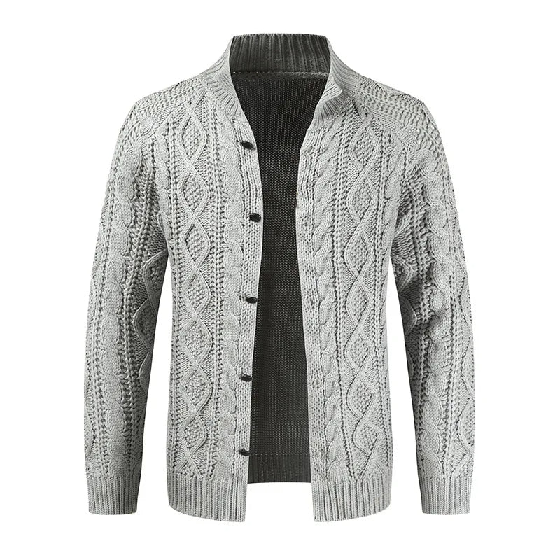 Heren Cardigan Kabelbrei Warm en Comfortabel