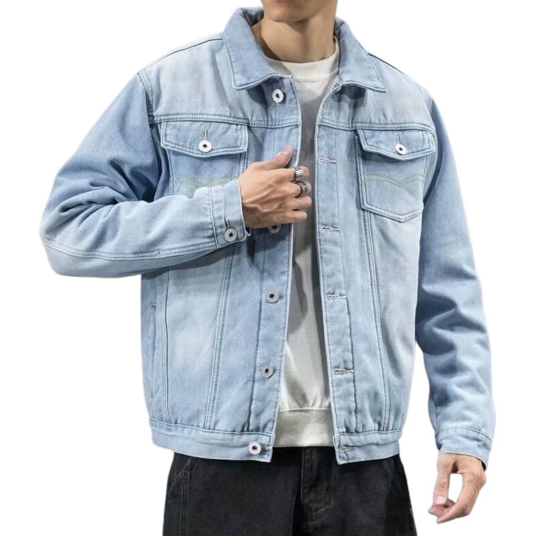 Heren Winterjas Denim Warm en Stevig - StudioMarella